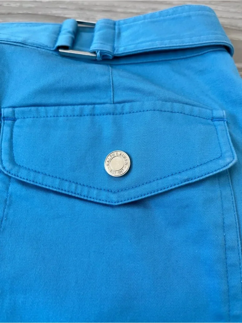 Lauren Ralph Lauren Blue Cotton Stretch Tailored Skort Preppy Country Club 6